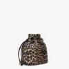 Printed Bou Bucket Pouch in Leopard Printed Bou Bucket Pouch in Leopard