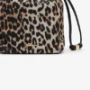 Printed Bou Bucket Pouch in Leopard Printed Bou Bucket Pouch in Leopard