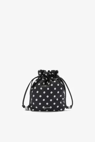 Printed Bou Bucket Pouch with Dots