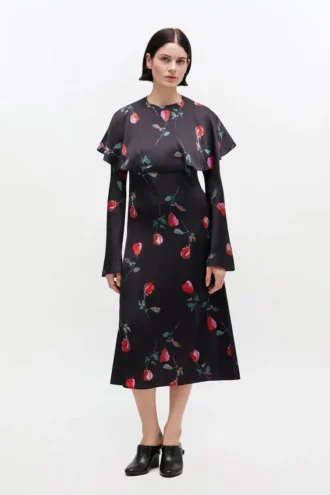 printed circle collar midi dress 1 330x495 - Printed Circle Collar Midi Dress