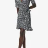 Printed Crepe Wrap Dress Printed Crepe Wrap Dress