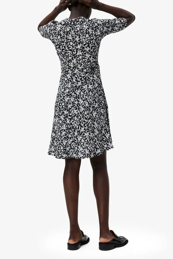 Printed Crepe Wrap Dress Printed Crepe Wrap Dress