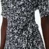 Printed Crepe Wrap Dress Printed Crepe Wrap Dress