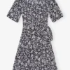 Printed Crepe Wrap Dress Printed Crepe Wrap Dress
