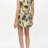 Printed Marl Mesh Corset Mini Dress Printed Marl Mesh Corset Mini Dress