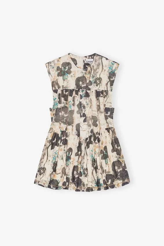 Printed Marl Mesh Corset Mini Dress Printed Marl Mesh Corset Mini Dress