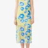 Printed Mesh Slip Dress Printed Mesh Slip Dress