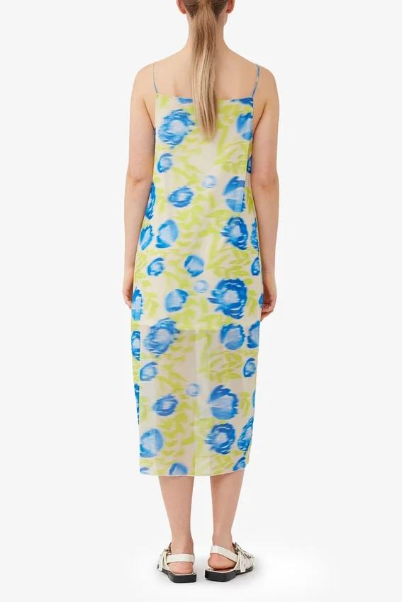 Printed Mesh Slip Dress Printed Mesh Slip Dress