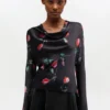 Printed Satin Blouse