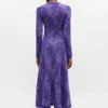 Purple Sheer Flower Dress