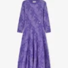 Purple Sheer Flower Dress