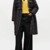 Quilted Long Coat in Black Quilted Long Coat in Black