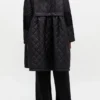 Quilted Long Coat in Black Quilted Long Coat in Black