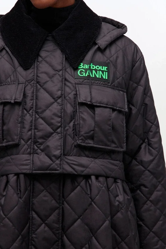 Quilted Long Coat in Black Quilted Long Coat in Black