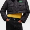 Quilted Long Coat in Black Quilted Long Coat in Black