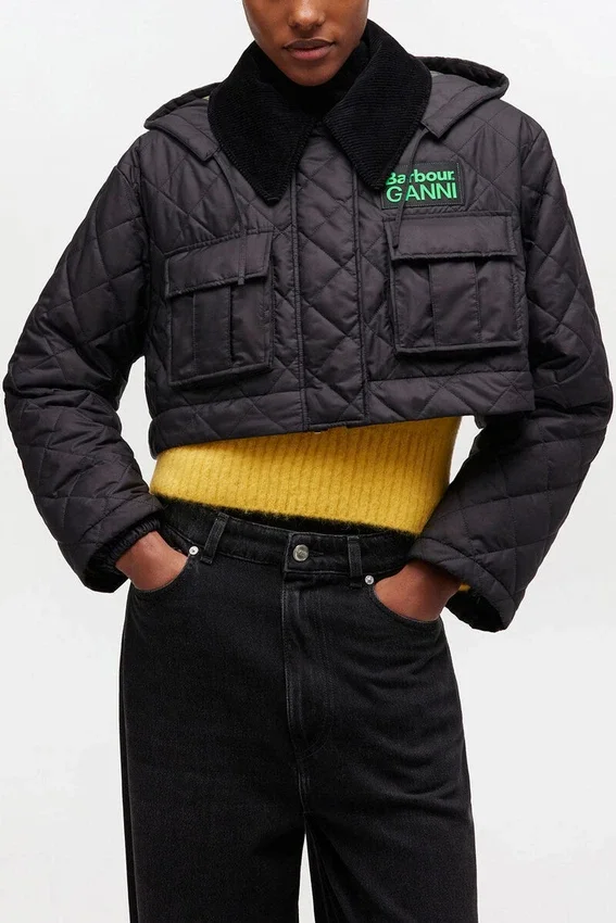 Quilted Long Coat in Black Quilted Long Coat in Black