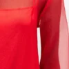 Red Organza Circle Collar Dress Red Organza Circle Collar Dress