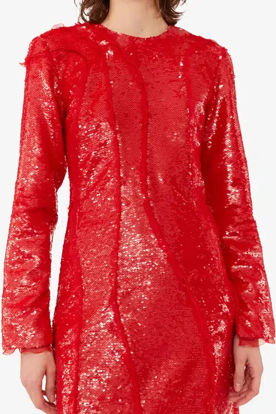 Red Sequins Maxi Dress Red Sequins Maxi Dress