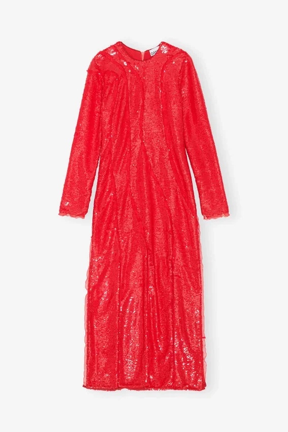 Red Sequins Maxi Dress Red Sequins Maxi Dress