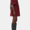 Red Sheer Tie String Wrap Dress Red Sheer Tie String Wrap Dress