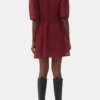 Red Sheer Tie String Wrap Dress Red Sheer Tie String Wrap Dress