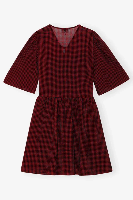 Red Sheer Tie String Wrap Dress Red Sheer Tie String Wrap Dress