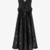 Satin Cloque Long Dress Satin Cloque Long Dress