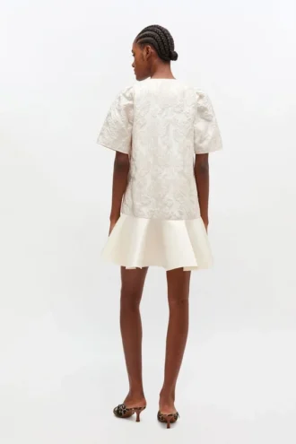 Satin Cloque Mini Dress