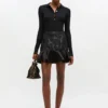 Satin Cloque Mini Skirt