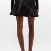 Satin Cloque Mini Skirt