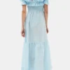 Seersucker Check Smock Maxi Dress Seersucker Check Smock Maxi Dress