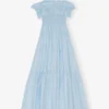Seersucker Check Smock Maxi Dress Seersucker Check Smock Maxi Dress