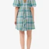 Seersucker Check V-Neck Mini Dress Seersucker Check V-Neck Mini Dress