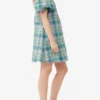 Seersucker Check V-Neck Mini Dress Seersucker Check V-Neck Mini Dress