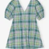 Seersucker Check V-Neck Mini Dress Seersucker Check V-Neck Mini Dress
