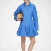 Shirt Dress in Blue Cotton Shirt Dress in Blue Cotton