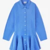 Shirt Dress in Blue Cotton Shirt Dress in Blue Cotton