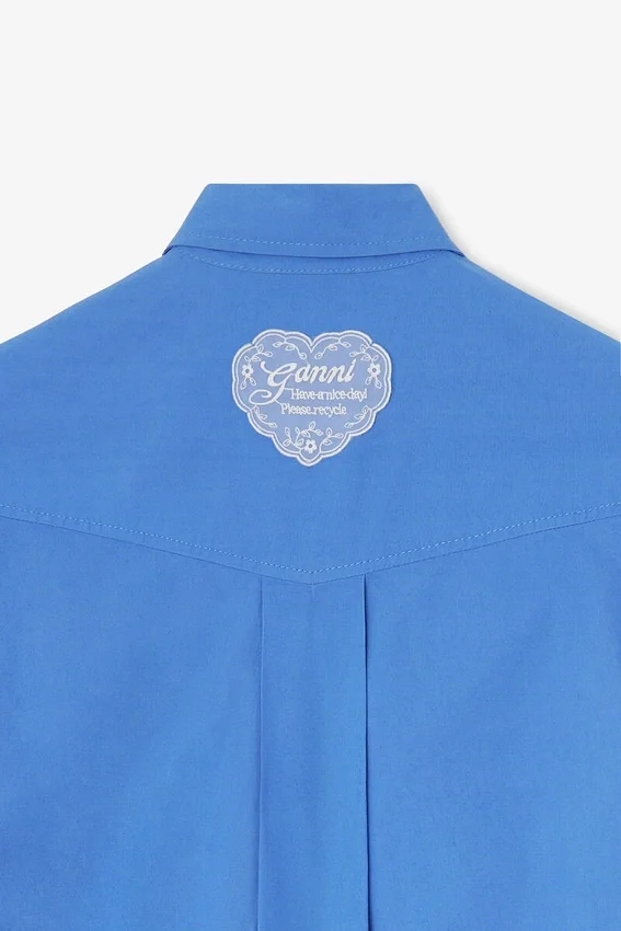 Shirt Dress in Blue Cotton Shirt Dress in Blue Cotton