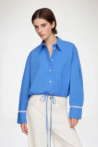 Shirt in Blue Cotton