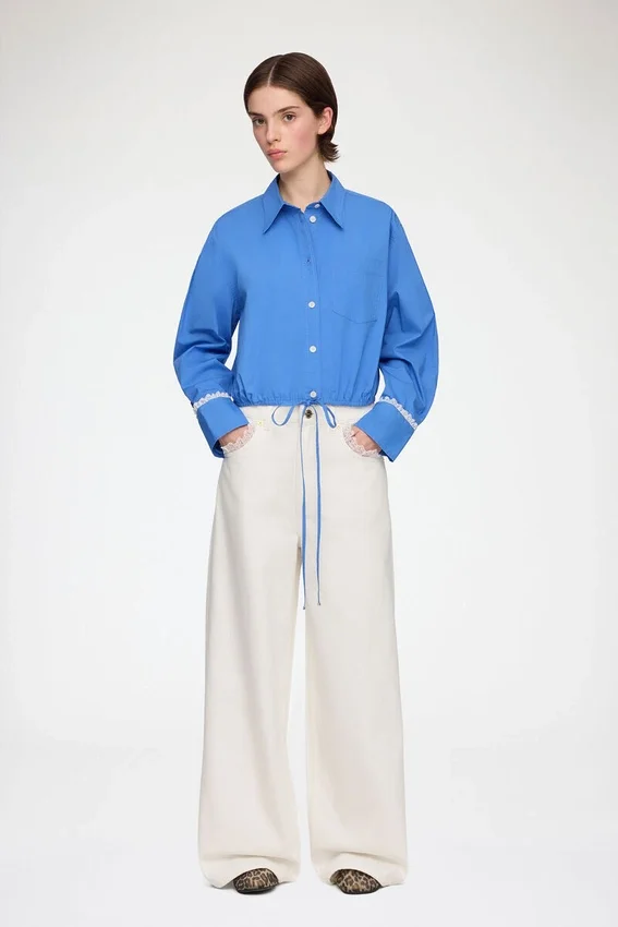 Shirt in Blue Cotton Shirt in Blue Cotton