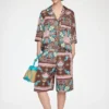 Shorts in Printed Twill
