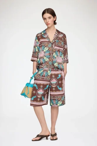 Shorts in Printed Twill