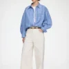 Shirt in Striped Cotton