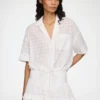 Shirt in White Broderie Anglaise