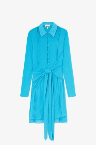 Short Dress in Marl Mesh