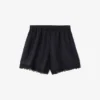 Shorts in Black Linen