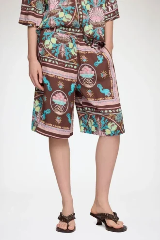 Shorts in Printed Twill