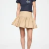 Skirt in Beige Cotton