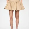 Skirt in Beige Cotton