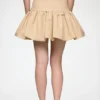Skirt in Beige Cotton